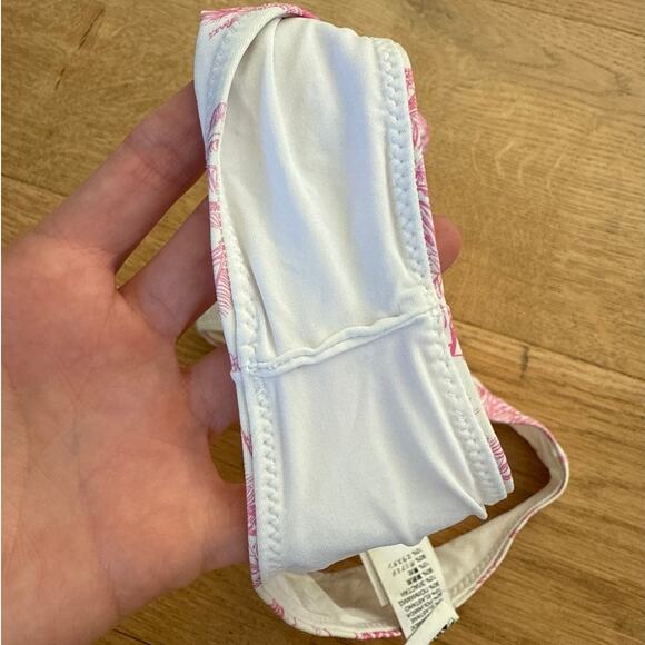 MC2 Saint Barth - Jungle Print Bralette Bikini Top & Bottoms in White & Pink - Picture 2 of 6